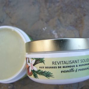Revitalisant solide aux beurres de Mangue et Murumuru pour cheveux secs/frisés/crépus